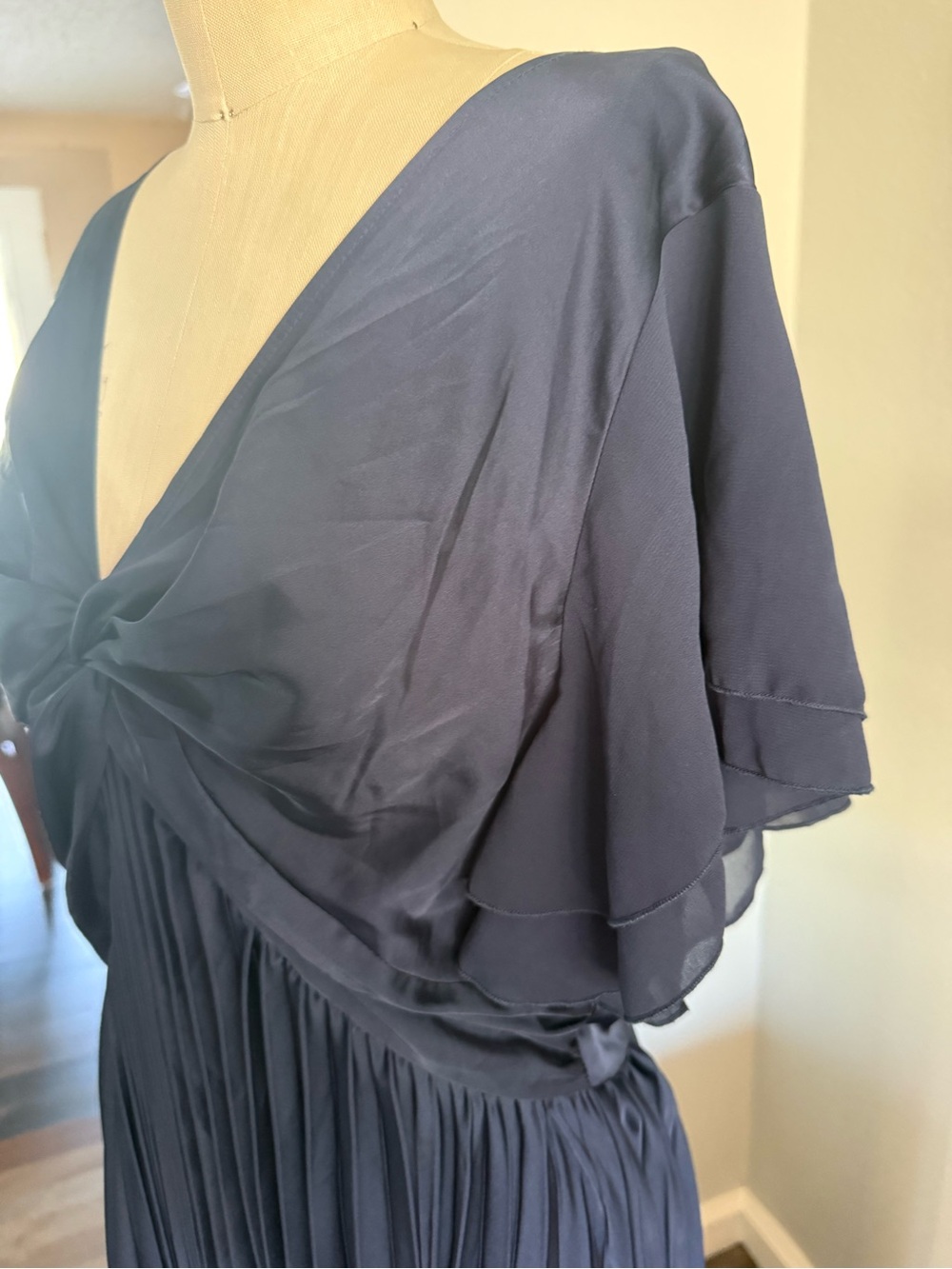 Petal and Pup Navy Blue Nova Flutter Sleeves Dress. Size XL - Picture 9 of 12